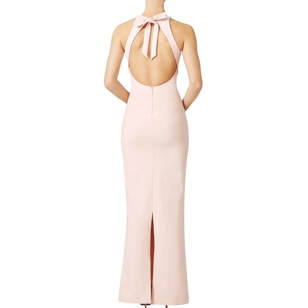Elizabeth and James Blush Orley Bow Back Maxi Gown size 2 in excellent condition - Picture 3 of 10